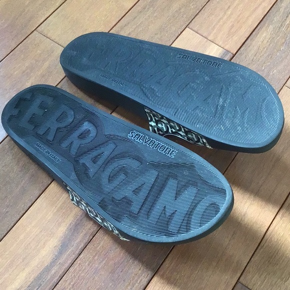 Salvatore Ferragamo Black Slide Sandals main image 4